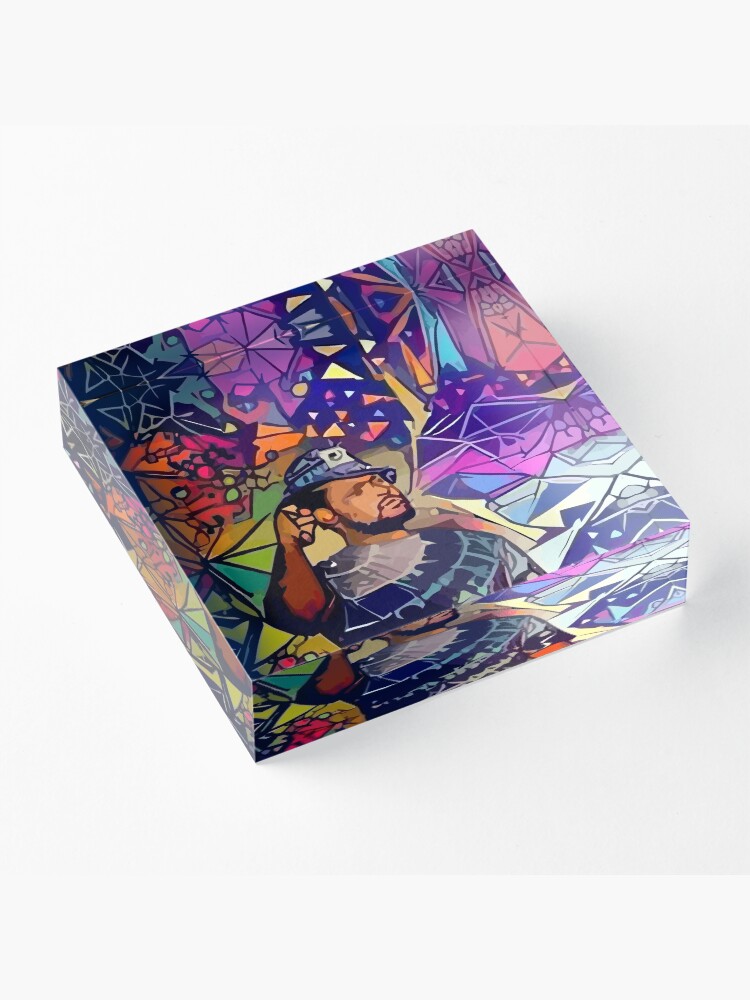 Alternate view of Abstract Schoolboy Q Acrylic Block