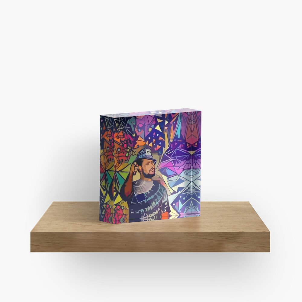 Abstract Schoolboy Q Acrylic Block