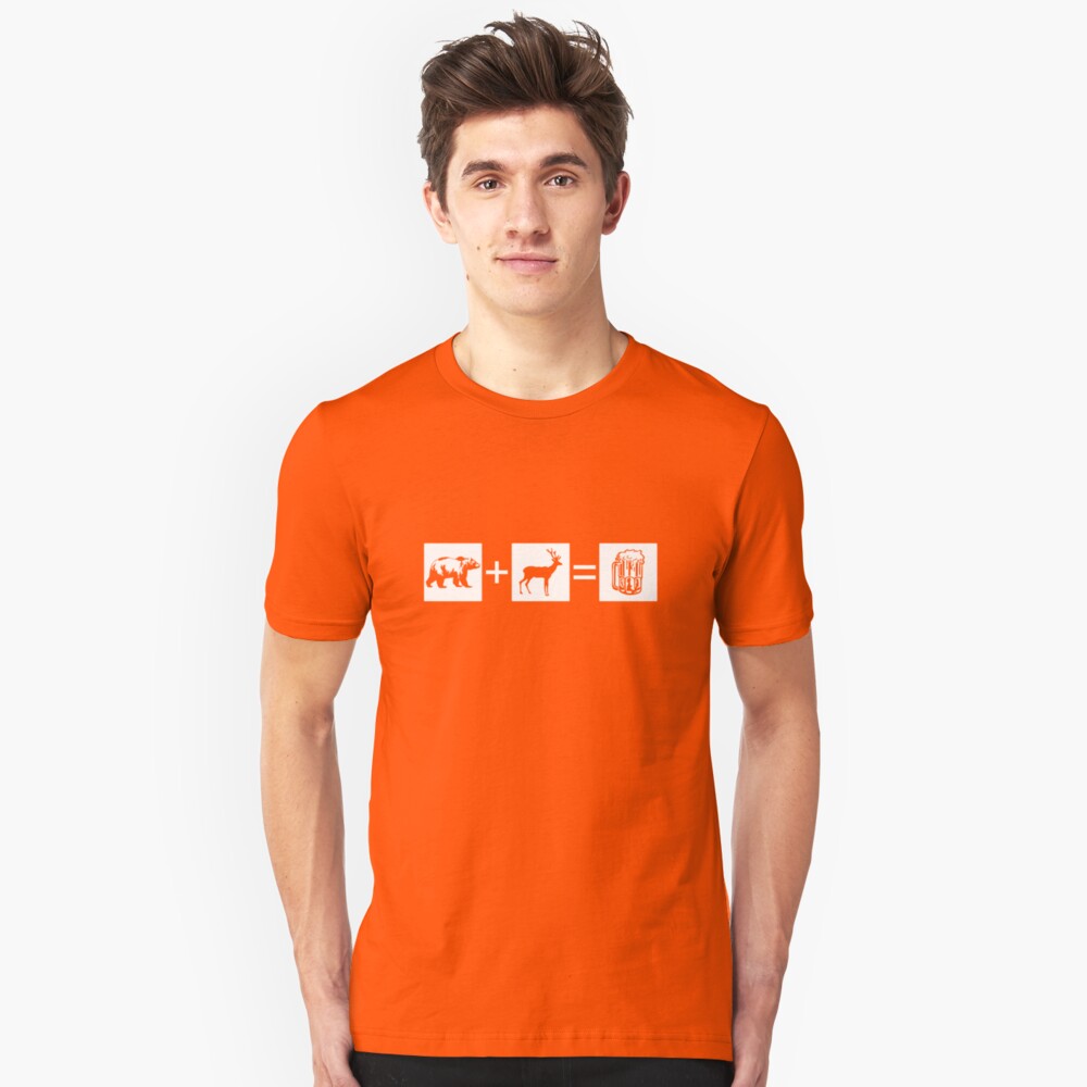 Bear + Deer = Beer Slim Fit T-Shirt