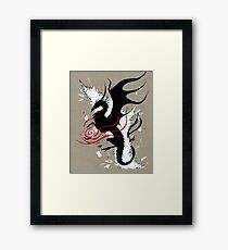 BLACK DRAGON RIBBONS Framed Print
