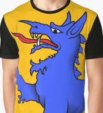 Blue Tyger on gold Graphic T-Shirt