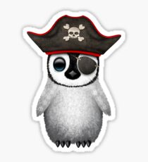Cute Baby Penguin Pirate Sticker