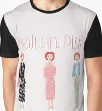 Hübsch im rosa Trio Grafik T-Shirt