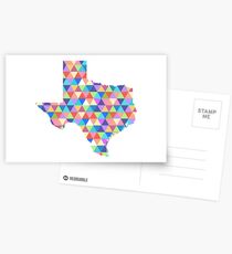 Texas Geometric Colorful Triangles Hipster Texas Postcards