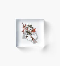Christmas Snowman Acrylic Block