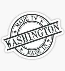 Gemacht im Washington-Stempel-Art-Logo-Symbol-Schwarzes Sticker