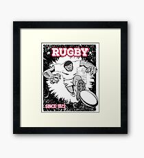 Rugby Smash Framed Print