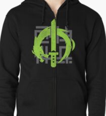 Genji Japanese Katakana Zipped Hoodie