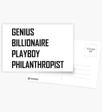 Genius, Billionaire, Playboy, Philanthropist Postcards