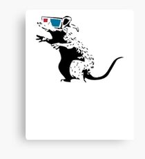 Banky Inspired: Rats with 3D Glasses Canvas Print