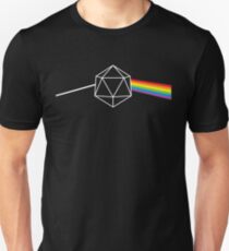 Camiseta unisex Lado oscuro de la luna d20 Dungeon Master