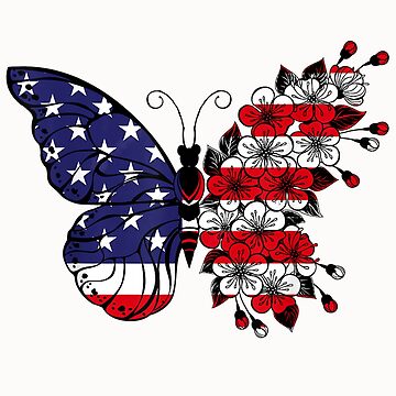  Butterflies - Custom 4th of July T Shirts & Jerseys - Patriotic  American Flag Baseball Raglans : Clothing, Shoes & Jewelry