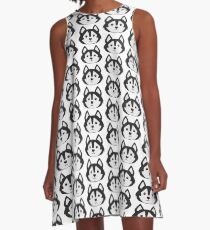 Cute Siberian Husky A-Line Dress