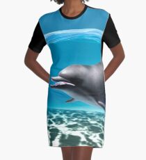 Dolphin Graphic T-Shirt Dress
