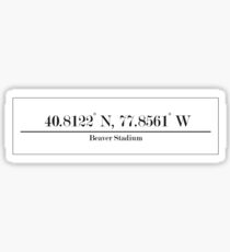 Beaver Stadium Coordinates - Penn State University Sticker