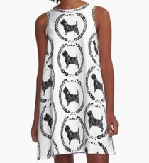 Cairn Terrier Camo Black A-Line Dress