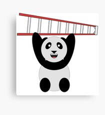 WWF Panda Vintage Ladder Canvas Print