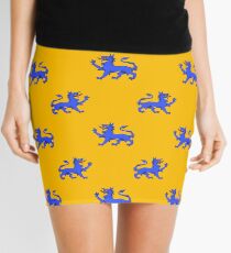 Blue Tyger sur l'or Minijupe