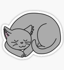 Cat- Solid Gray Sticker