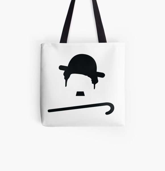 Chaplin with Cane All Over Print Tote Bag
