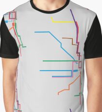 Chicago Transit Map Graphic T-Shirt