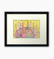 Beautiful Hearts Watercolor Painting Framed Print