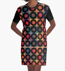 Vintage Record Pack Graphic T-Shirt Dress