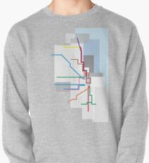 Chicago Transit Map Lake Pullover Sweatshirt