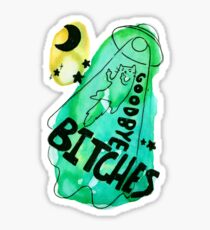 Cat Alien Abduction - Goodbye Bitches Sticker