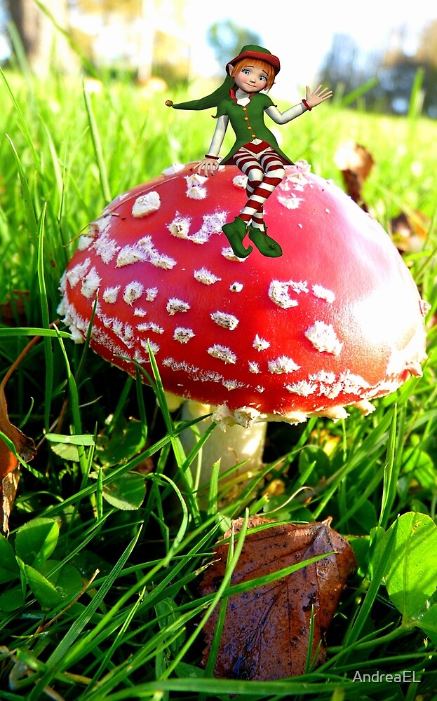 "Make A Wish It Can Come True! Mushroom & Elf" by AndreaEL Redbubble