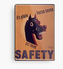 It's Plain Horse Sense Metal Print