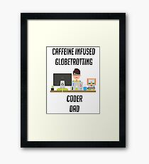 IT programmer dad tshirt geek dad shirt Framed Print