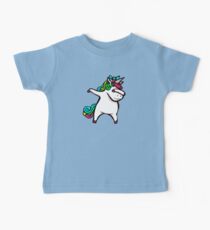 Einhorn-Mädchen abtupfen Baby T-Shirt