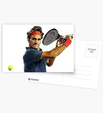 Roger Federer en action Cartes postales