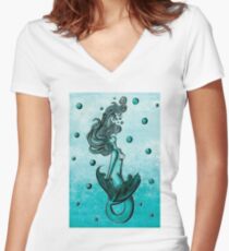 Mermaid Women's Fitted V-Neck T-Shirt