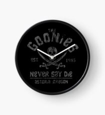 Die Goonies - Never Say Die - Grau auf Schwarz Uhr