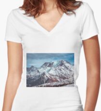 Glaciers on the top Women's Fitted V-Neck T-Shirt