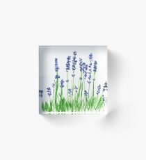 Lavender watercolour Acrylic Block