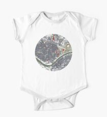 Seville city map engraving One Piece - Short Sleeve