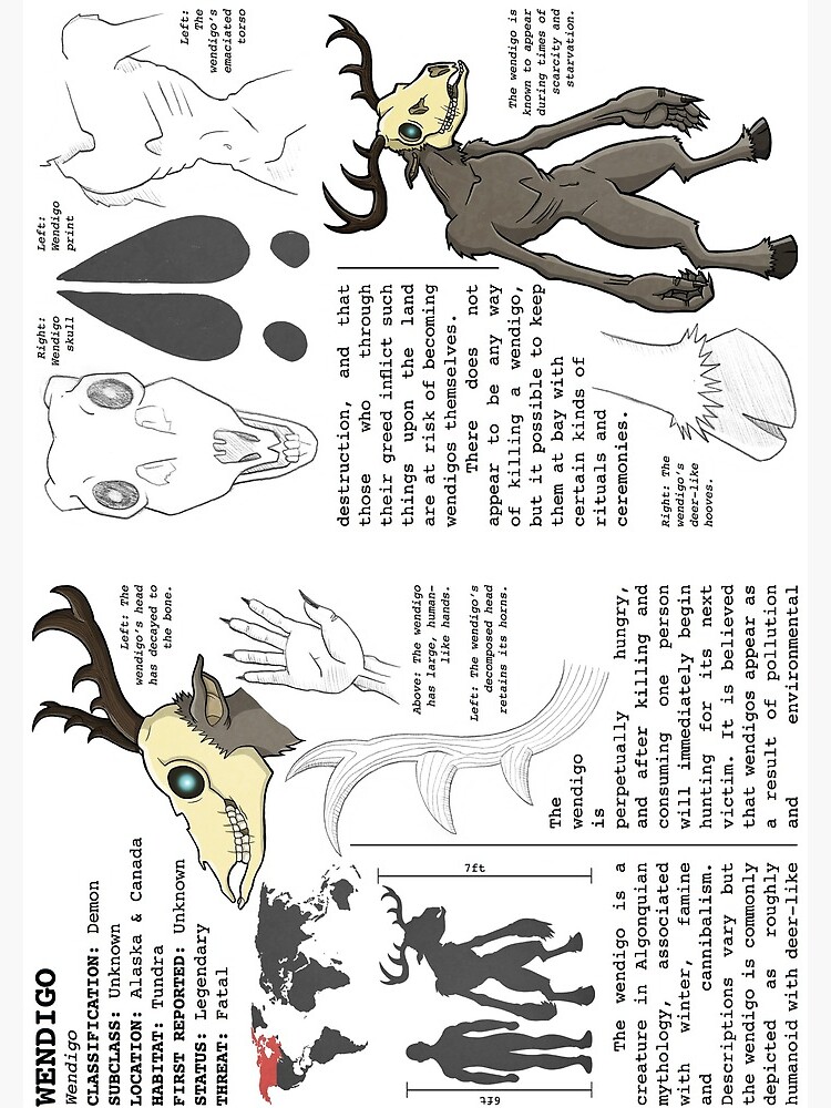 Monster Guide: Wendigo by ollierayart