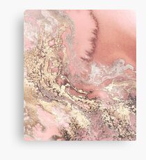 Rose Gold Marmor Metalldruck
