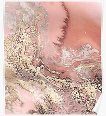 Rose Gold Marmor Poster