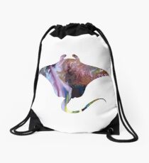 Manta ray Drawstring Bag