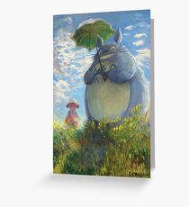 With a Parasol Greeting Card