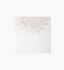 Elegant rose gold mandala confetti design Art Board