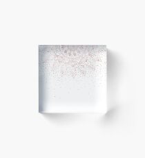 Elegant rose gold mandala confetti design Acrylic Block