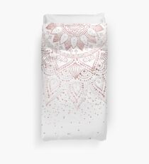 Elegant rose gold mandala confetti design Duvet Cover