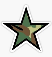Camo Star D Sticker