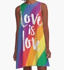 Love is love - Rainbow flag pride A-Line Dress
