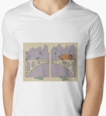 Bridge and City Bus Men's V-Neck T-Shirt